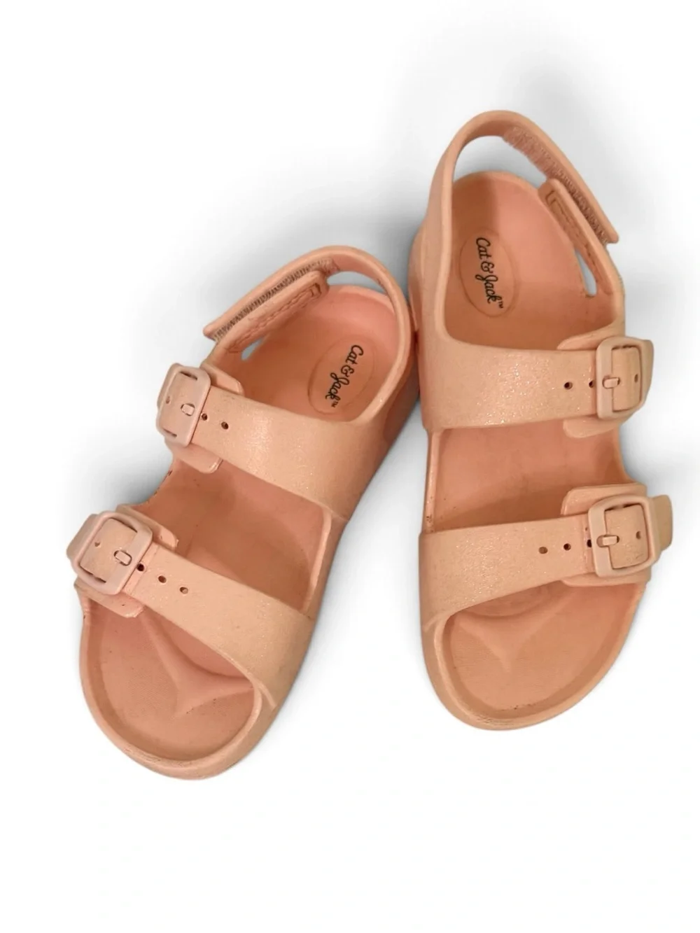 Cat & Jack Peach Glittery Sandals